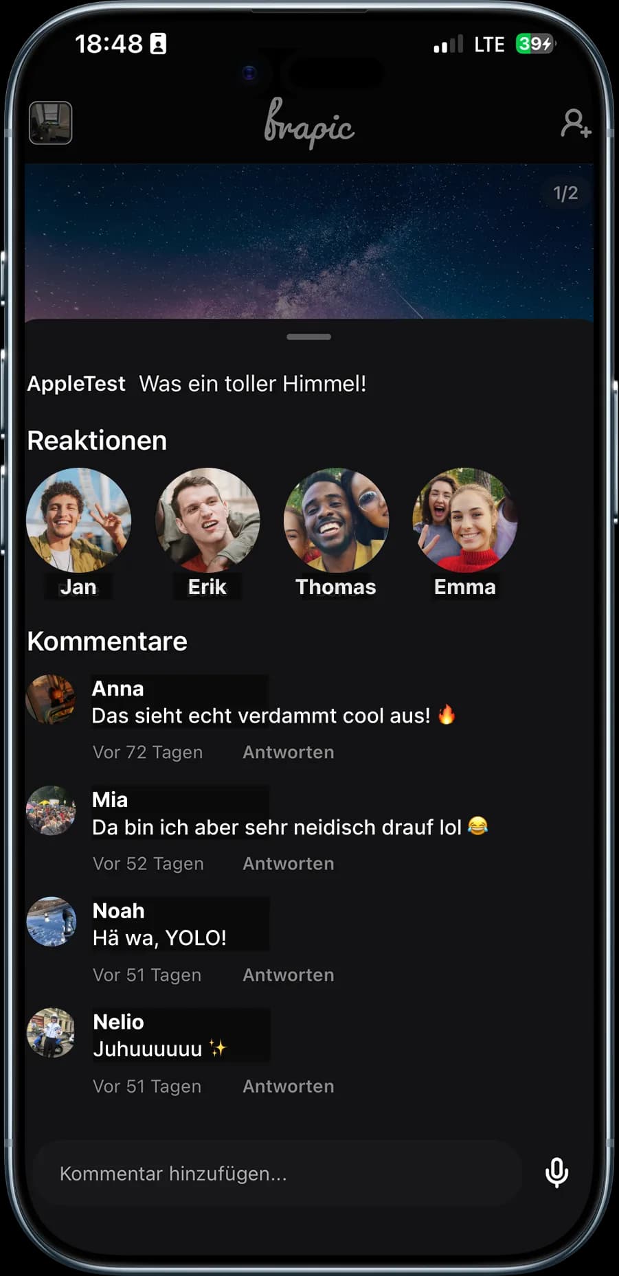 Frapic Kommentare